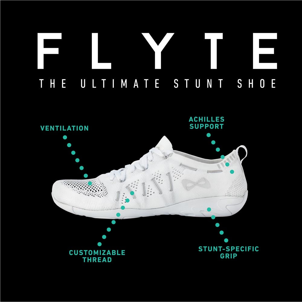 Nfinty cheer shoes Flyte technical image.