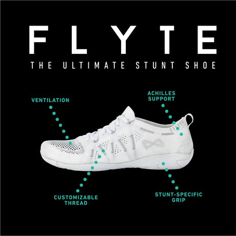 Nfinty cheer shoes Flyte technical image.