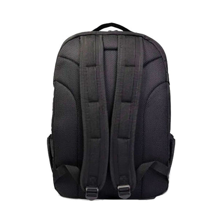 The back view of an Nfinity glitter backpack, showing shoulder straps and padding for carry comfort