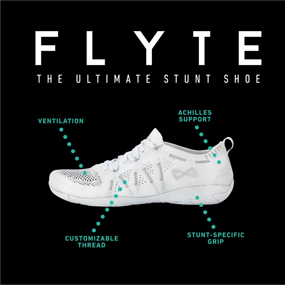 Nfinty cheer shoes Flyte technical image. 