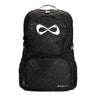 Nfinity black sparkle backpack uk with a white nfinity logo