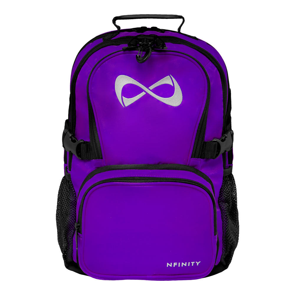 Nfinity backpack petite in purple with a white logo