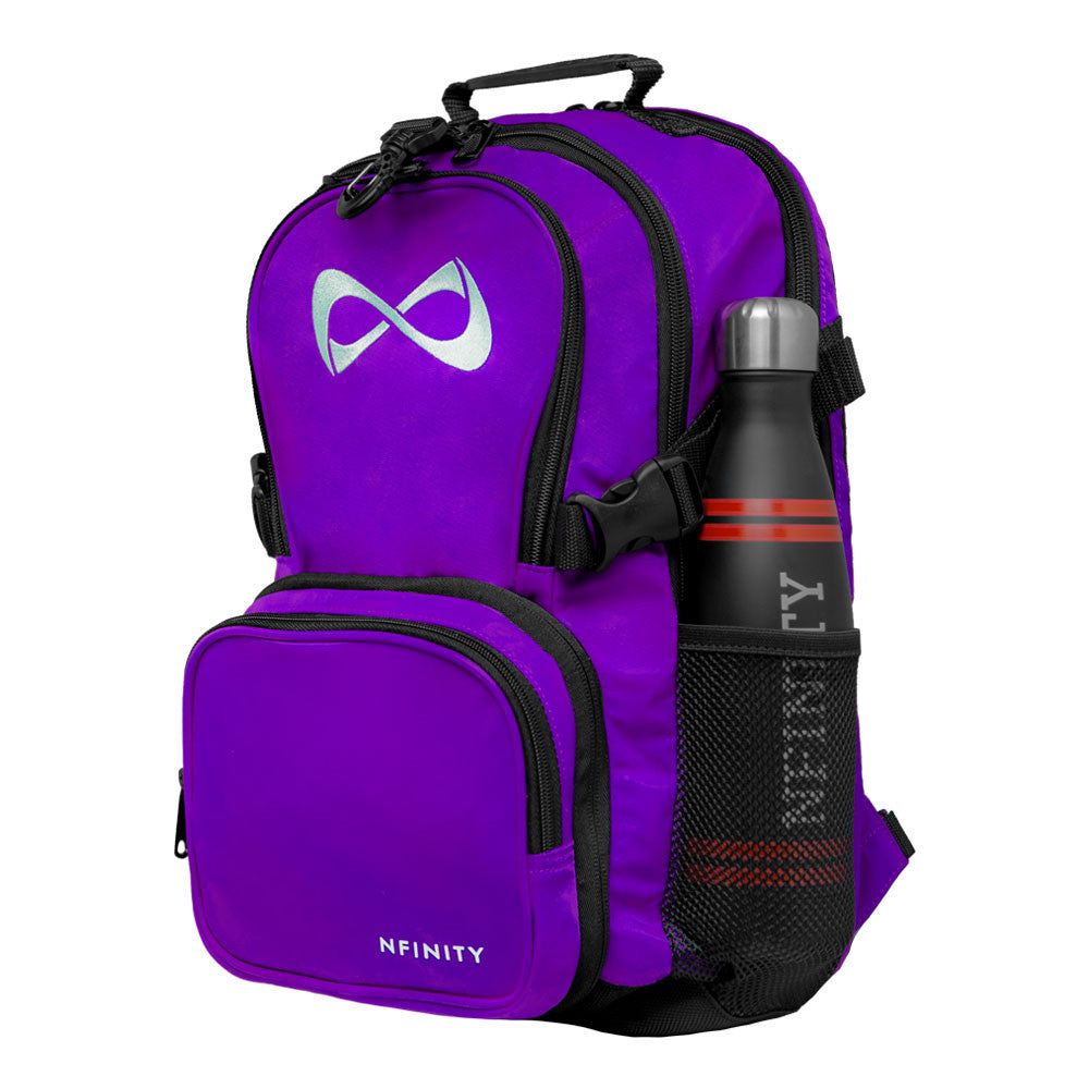 Nfinity petite classic backpack in purple with a white nfinity logo