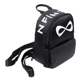 Mini purse backpack. nfinity cheer bags with white logo