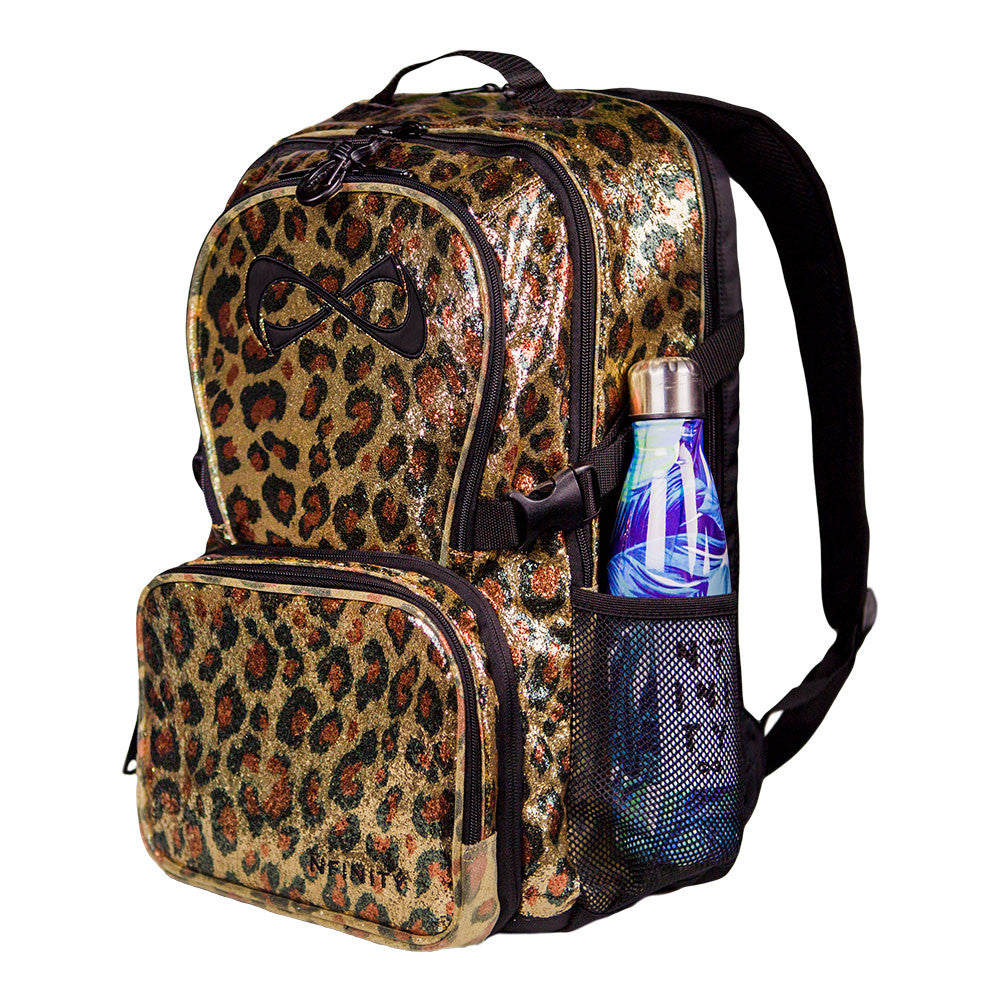 Nfinity leopard backpack side view